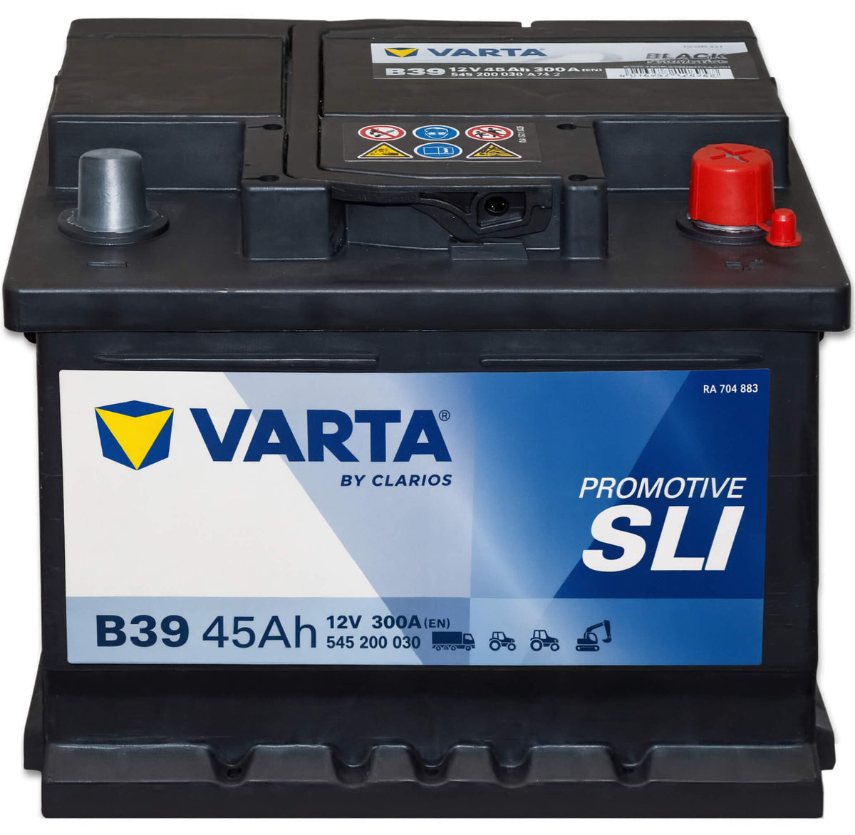 Nutzfahrzeugbatterie Varta Black Promotive B39 12V 45Ah 545200030A742 Front