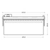 Nutzfahrzeugbatterie Varta Promotive EFB B90 12V 190Ah 690500105E652 technische Zeichnung Front