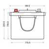 Nutzfahrzeugbatterie Varta Promotive Super Heavy Duty K7 12V 145Ah 645400080A722 technische Zeichnung Seite