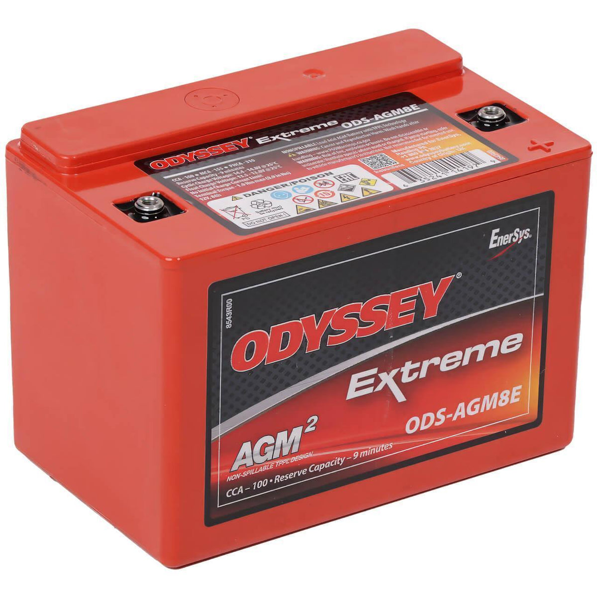 Odyssey Power- und Motorsport ODS-AGM8E ersetzt PC310 12V 8Ah 100A/EN Motorradbatterie