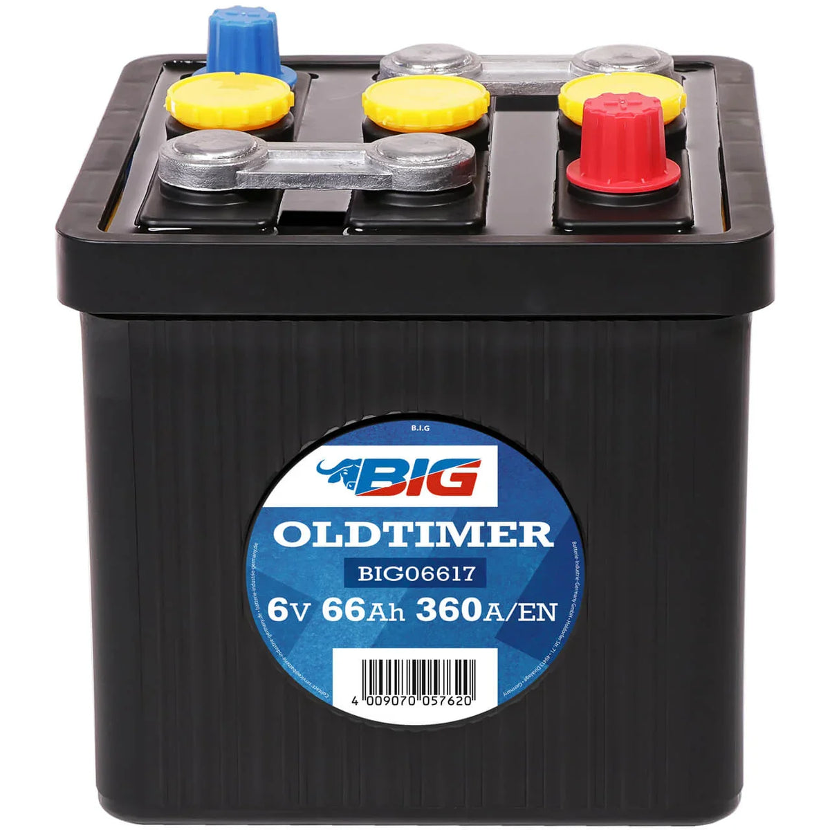 BIG Oldtimer 06617 6V 66Ah 360A/EN gefüllt Autobatterie