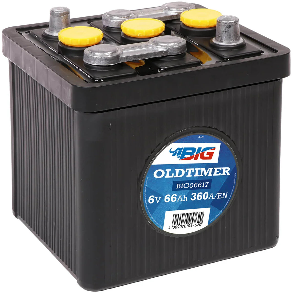 BIG Oldtimer 06617 6V 66Ah 360A/EN gefüllt Autobatterie
