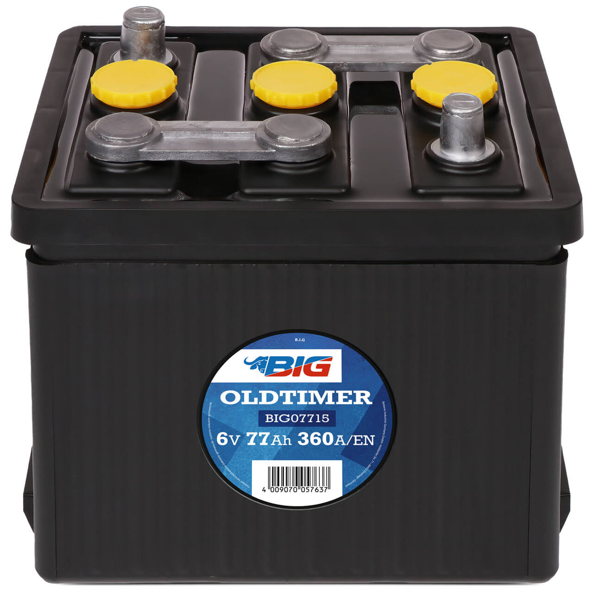 BIG Oldtimer 07715 6V 77Ah 360A/EN gefüllt Autobatterie