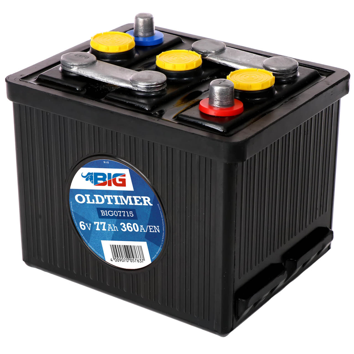 BIG Oldtimer 07715 6V 77Ah 360A/EN gefüllt Autobatterie