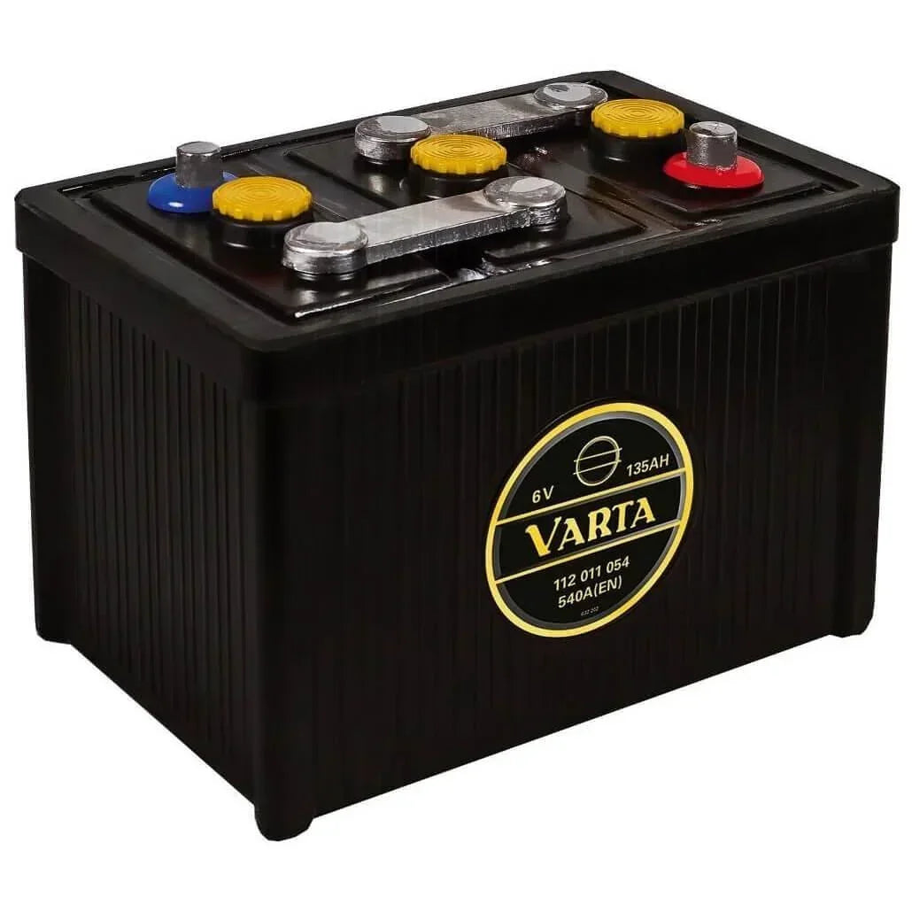 Oldtimer Autobatterie Varta Classic 11211 6V 135Ah Seite links