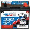 Rasentraktor Batterie BIG U1R 12V 30Ah 330A/EN Front