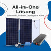 BIG Power Grid Solaranlage 24V 3000W Inverter + 2x 360W Panel Polykristallin + Victron Smart Solar MPPT 100/30
