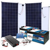 BIG Power Grid Solaranlage 24V 3000W Inverter + 2x 360W Panel Polykristallin + Victron Smart Solar MPPT 100/30