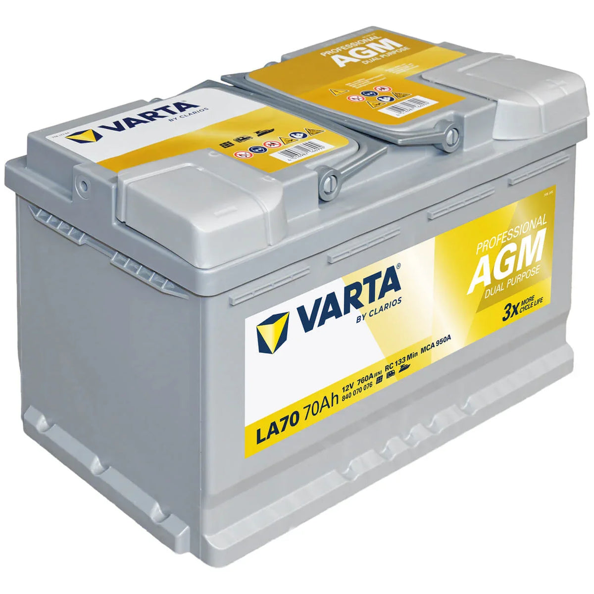 Varta LA70 Professional AGM 12V 70Ah 760A/EN Starter- und Versorgerbatterie