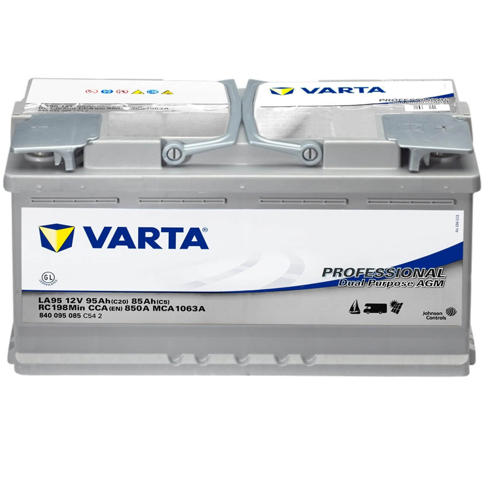 Varta Professional DC AGM LA95 12V 95 Ah Batterie, kompakte Masse extrem  flach! LA-95 LA 95
