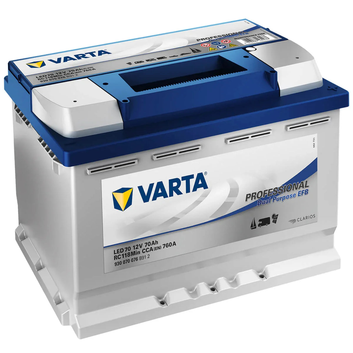 Varta LED70 Professional Dual Purpose EFB 12V 70Ah 760A/EN Starter- und Versorgerbatterie