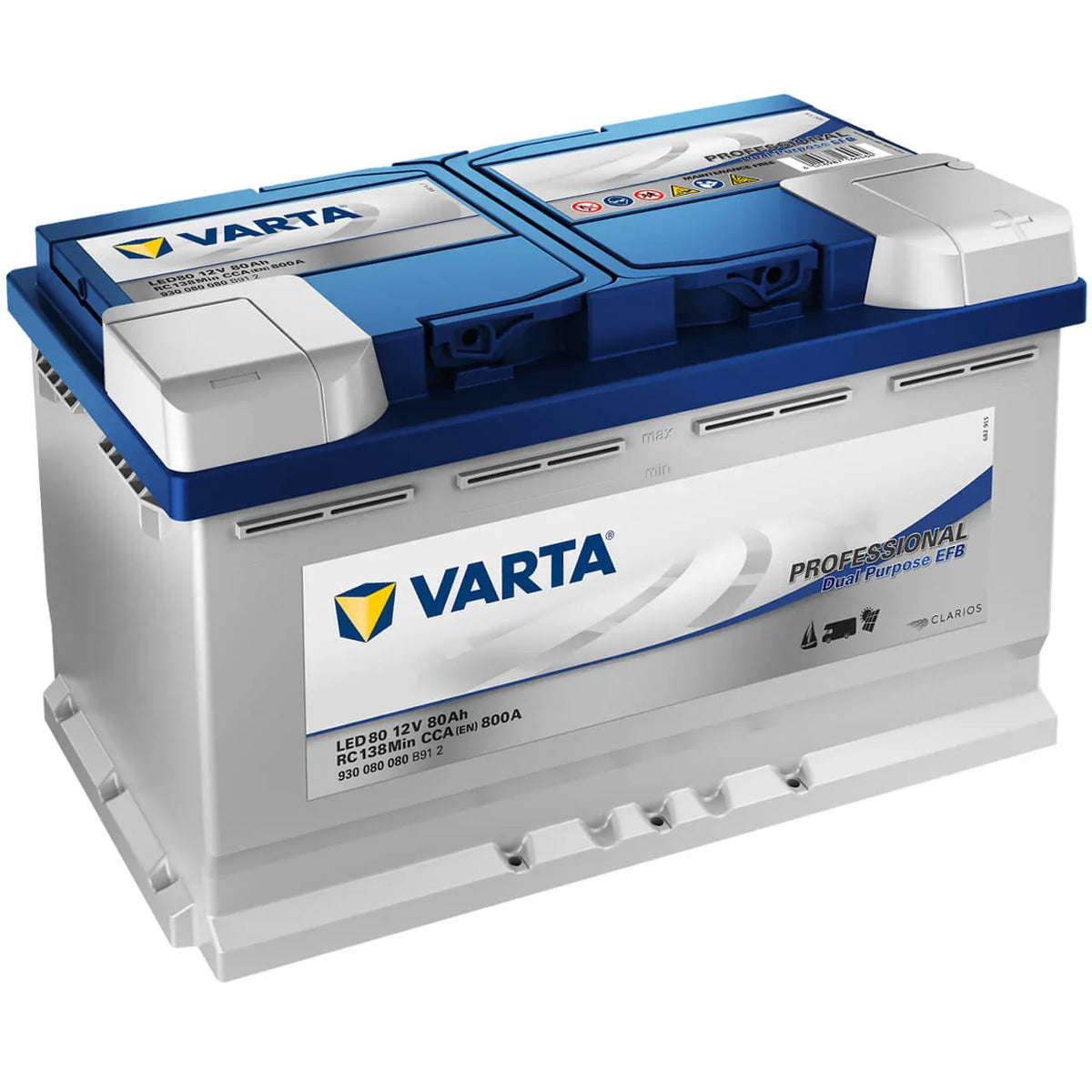 Varta LED80 Professional Dual Purpose EFB 12V 80Ah 800A/EN Starter- und Versorgerbatterie