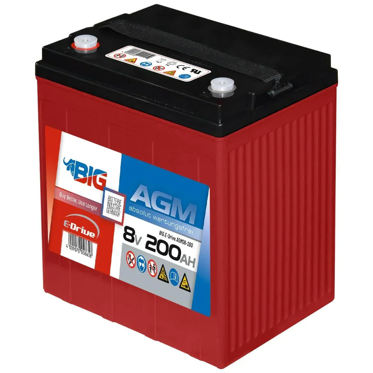 BIG E-Drive AGM 8V 200Ah Traktionsbatterie