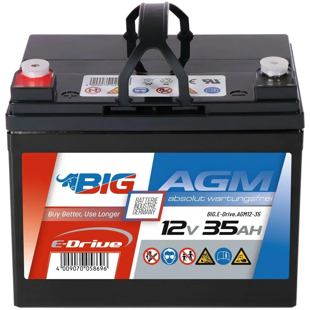 BIG E-Drive AGM 12V 35Ah Traktionsbatterie