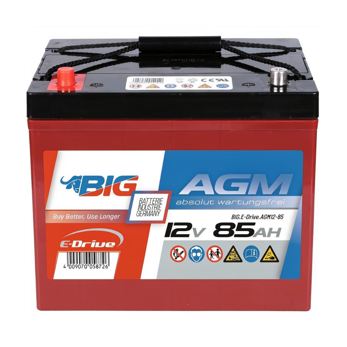BIG E-Drive AGM 12V 85Ah Traktionsbatterie