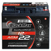 USV Alarmanlage Notstrom Batterie BlackMax AGM 12V 22Ah Front