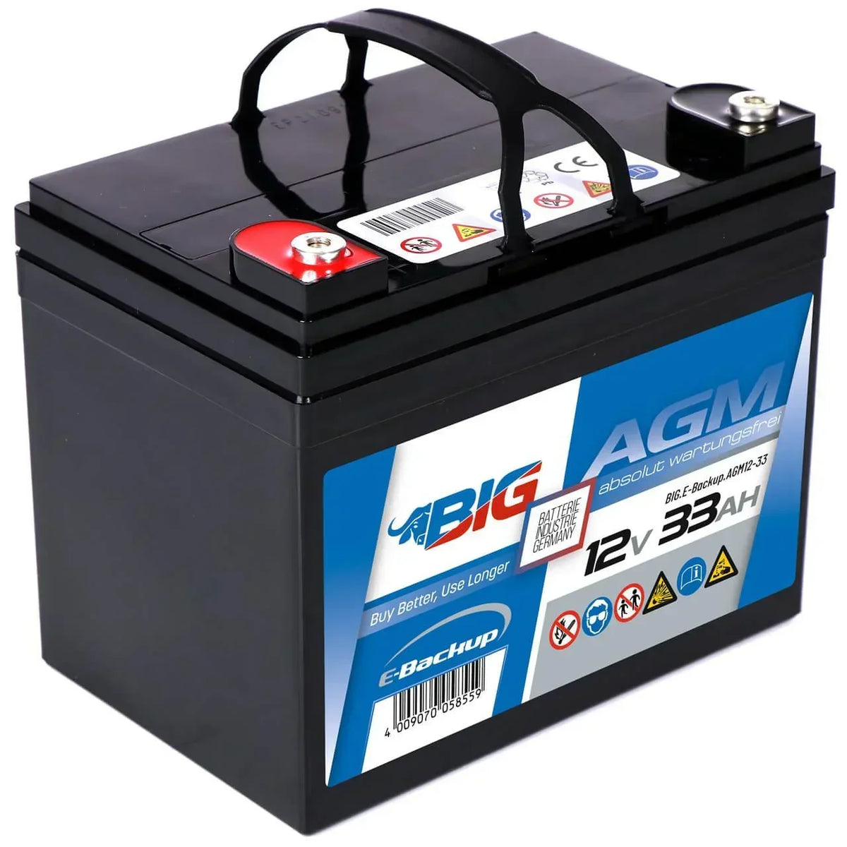 BIG E-Backup AGM 12V 33Ah USV Batterie