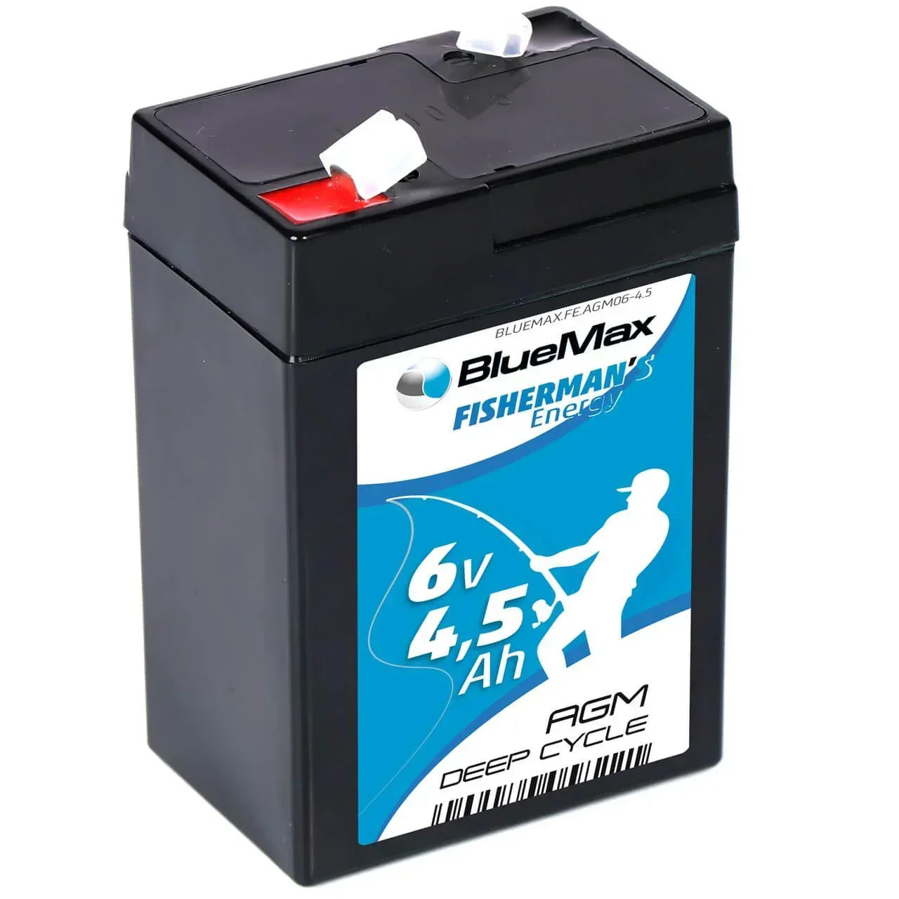 Versorgerbatterie BLUEMAX Fishermans Energy AGM 6V 4,5Ah Seite links