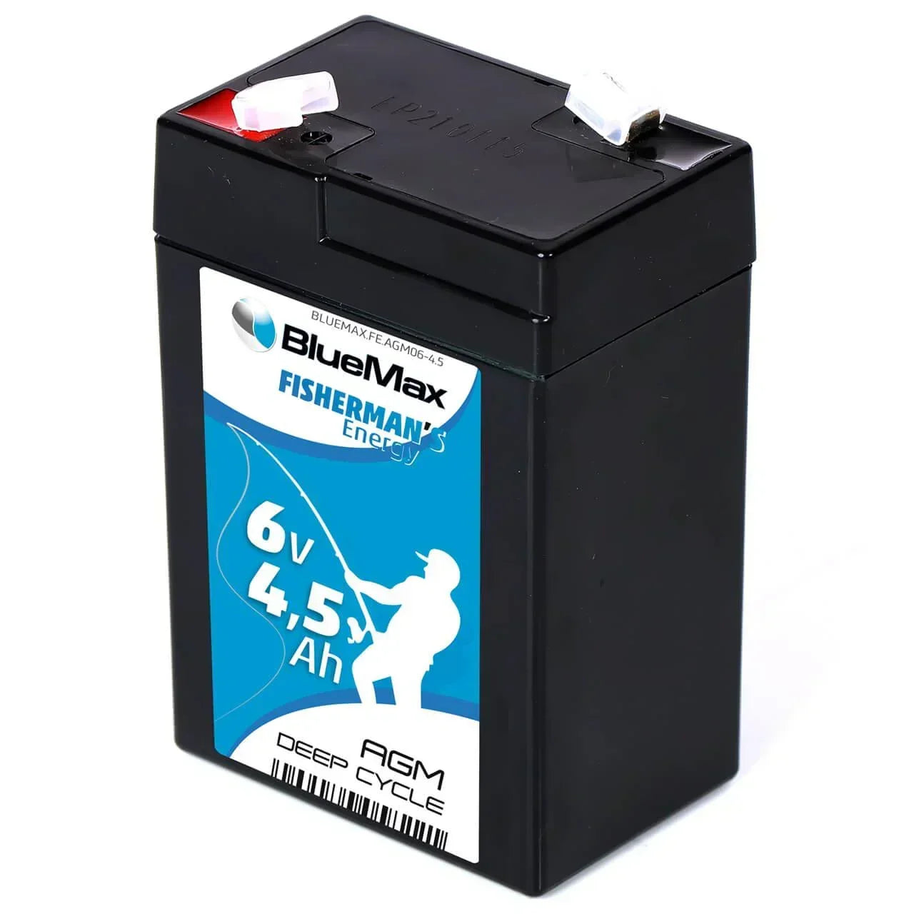 Versorgerbatterie BLUEMAX Fishermans Energy AGM 6V 4,5Ah Seite rechts