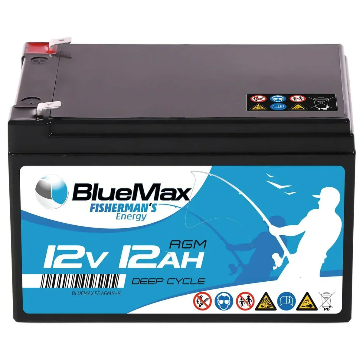 Versorgerbatterie BLUEMAX Fishermans Energy AGM 12V 12Ah Front