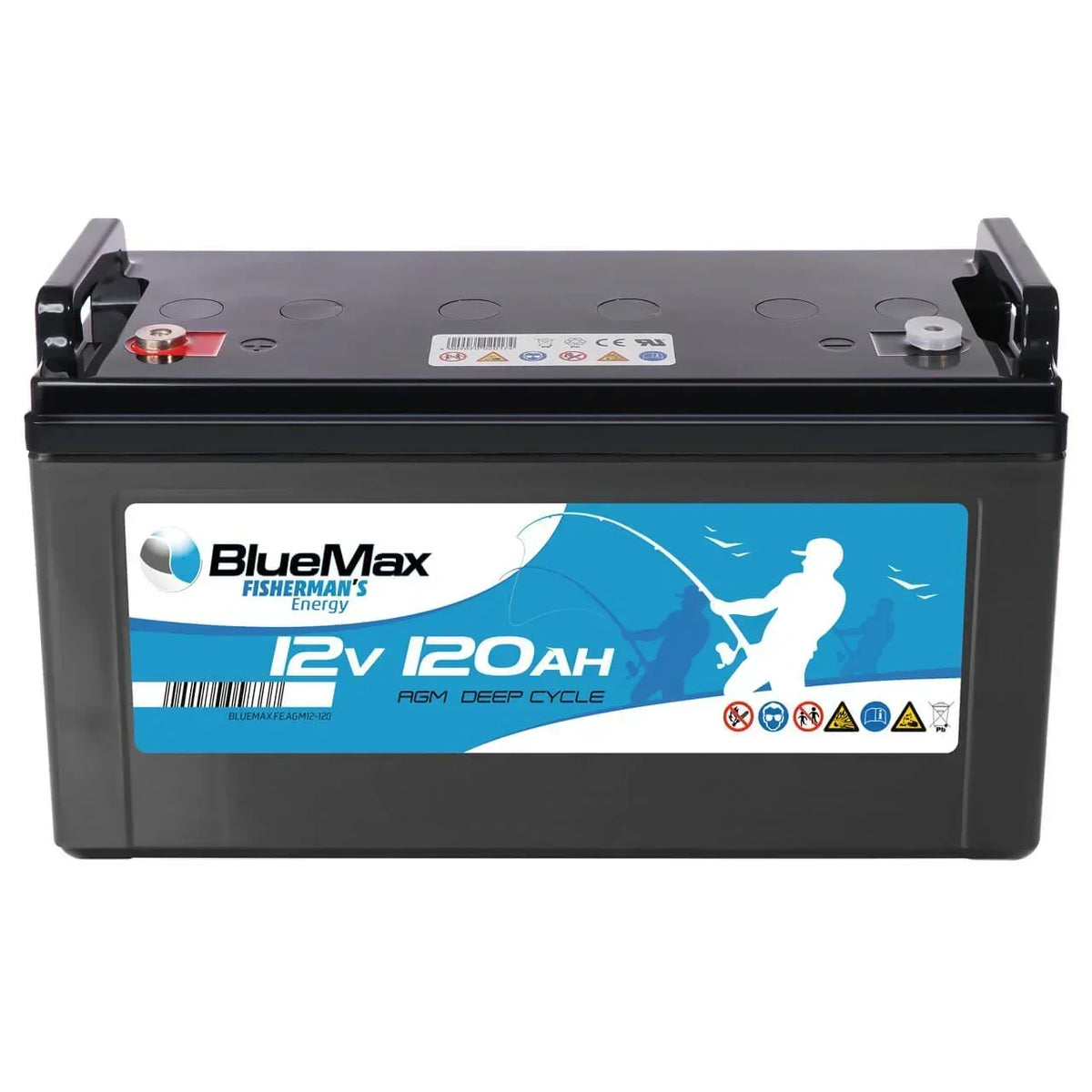 Versorgerbatterie BLUEMAX Fishermans Energy AGM 12V 120Ah Front