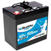Versorgerbatterie BLUEMAX Fishermans Energy AGM 12V 55Ah Seite links