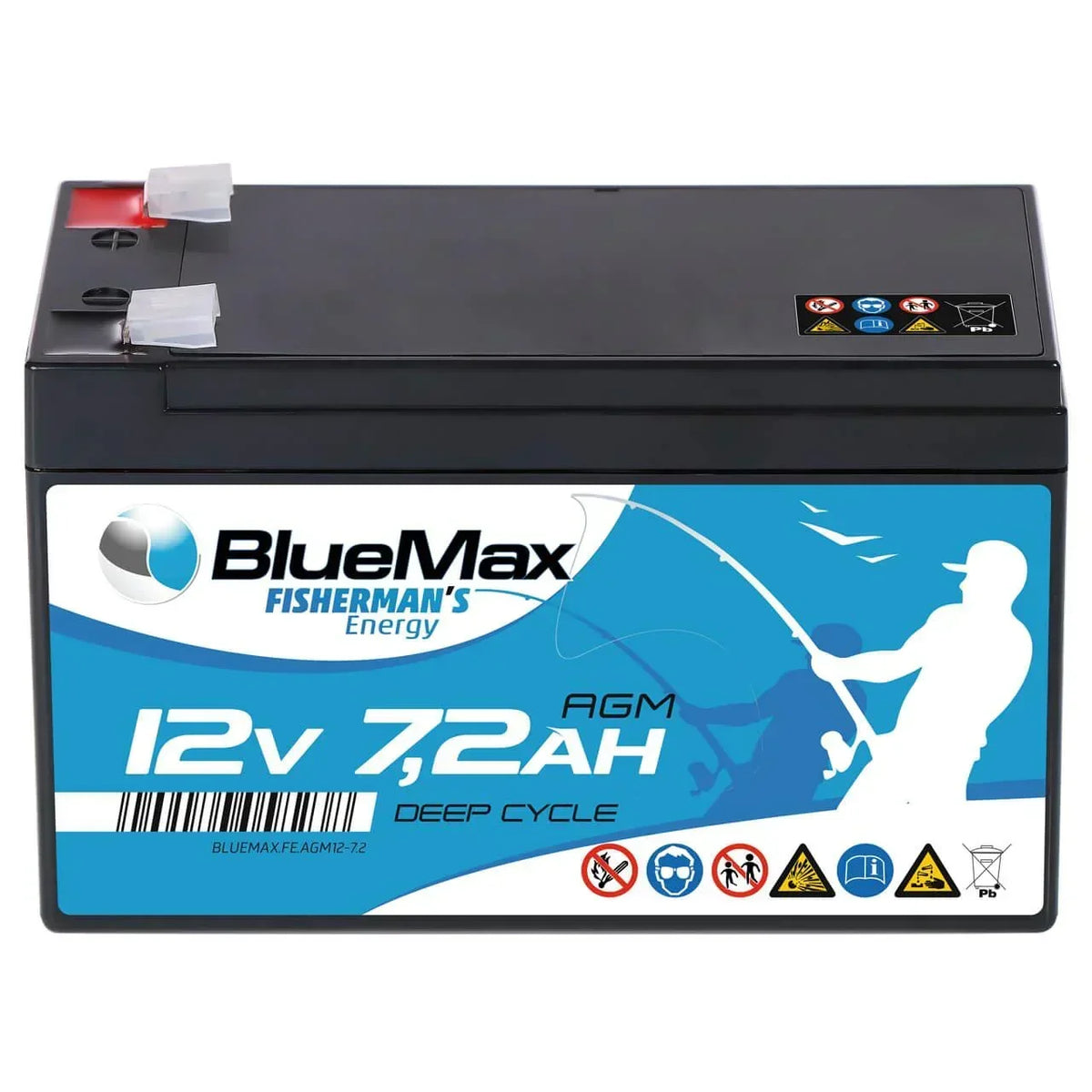 Versorgerbatterie BLUEMAX Fishermans Energy AGM 12V 7,2Ah Front