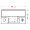 Versorgerbatterie BLUEMAX Fishermans Energy LiFePo4 Lithium 12V 100Ah technische Zeichnung oben