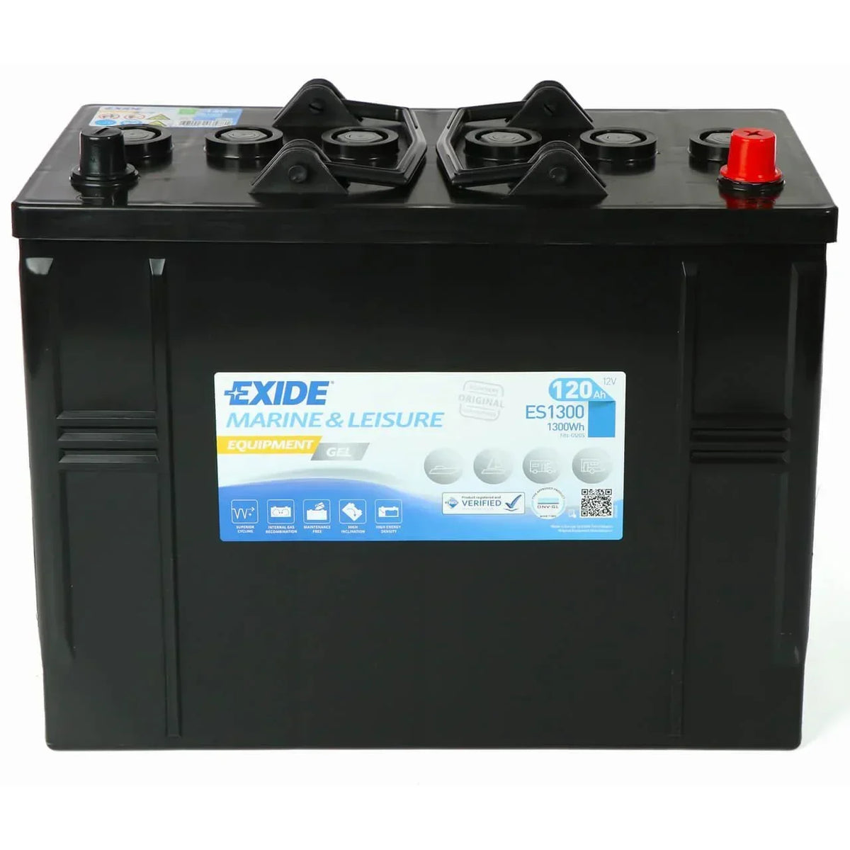 Versorgerbatterie Exide Marine & Leisure Equipment GEL ES1300 12V 120Ah Front
