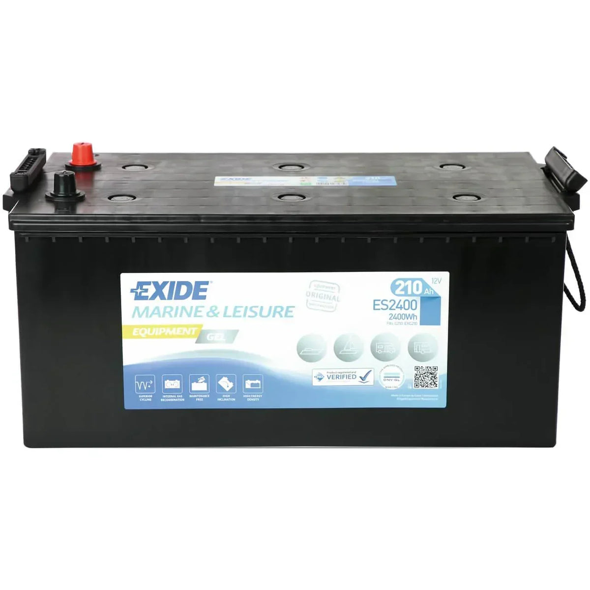 Versorgerbatterie Exide Marine & Leisure Equipment GEL ES2400 12V 210Ah Front