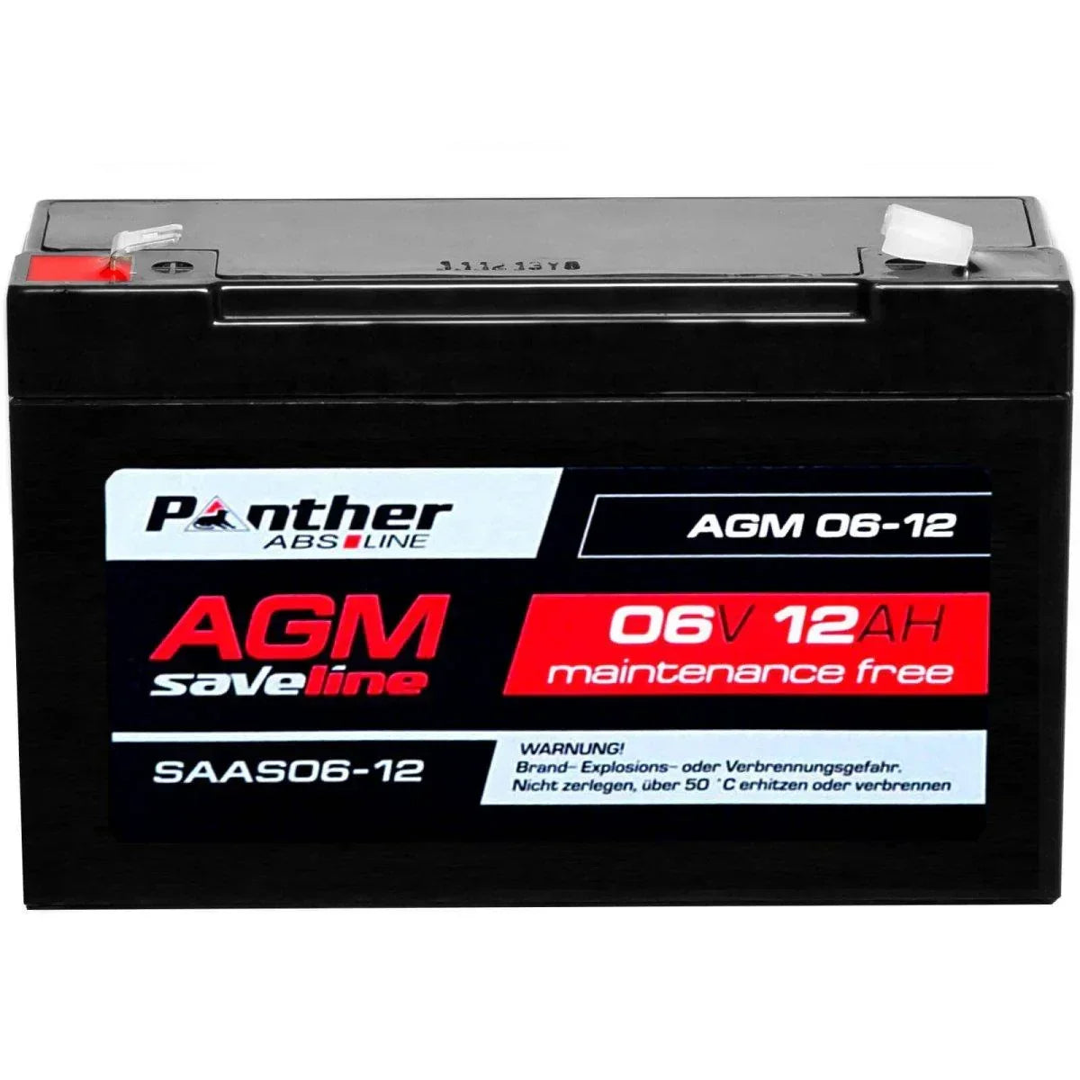USV Batterie Panther saveline AGM 6V 12Ah Front