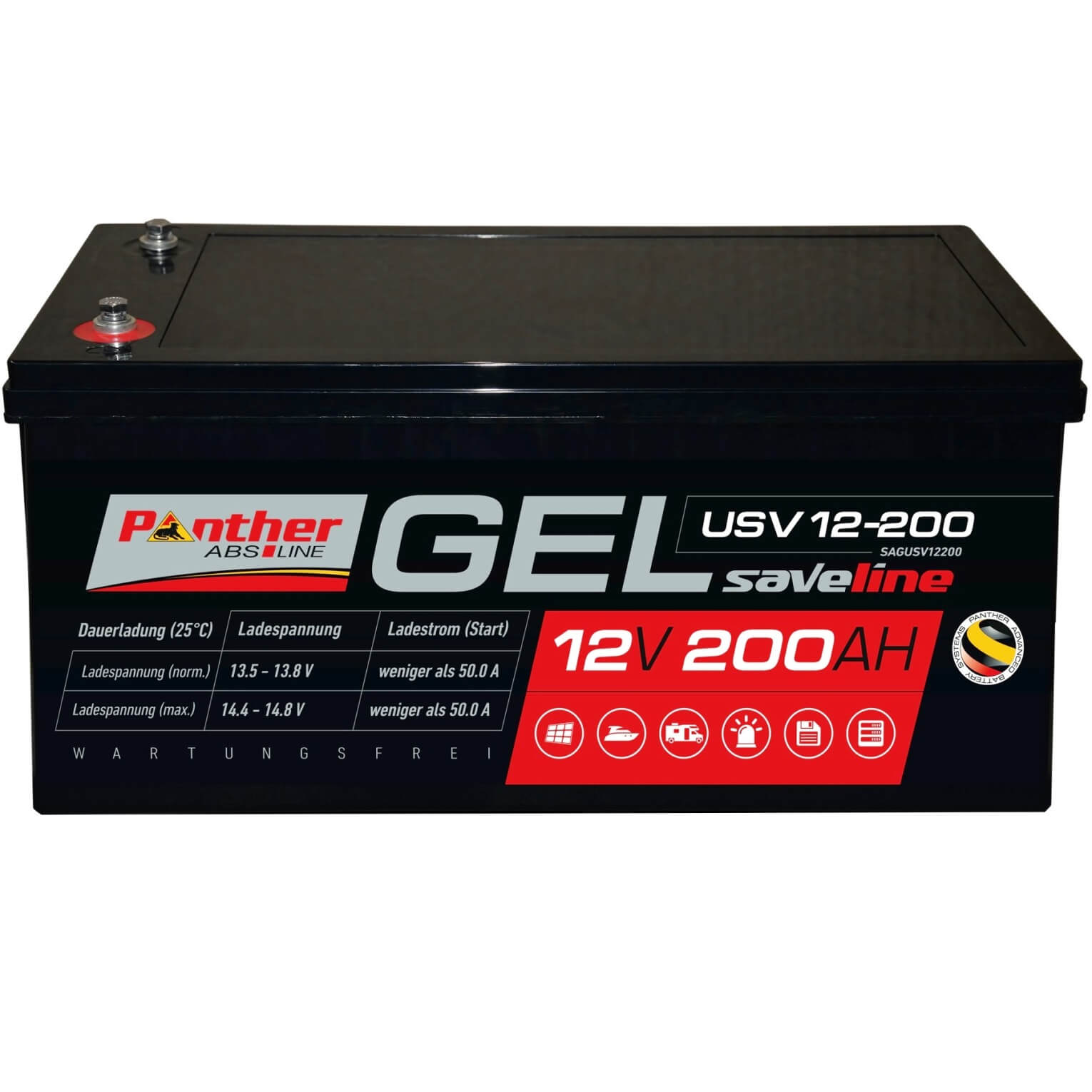 Panther Batterie 12V 190Ah 1000A SHD190 SILVER+30% ohne BL (513x223x223)