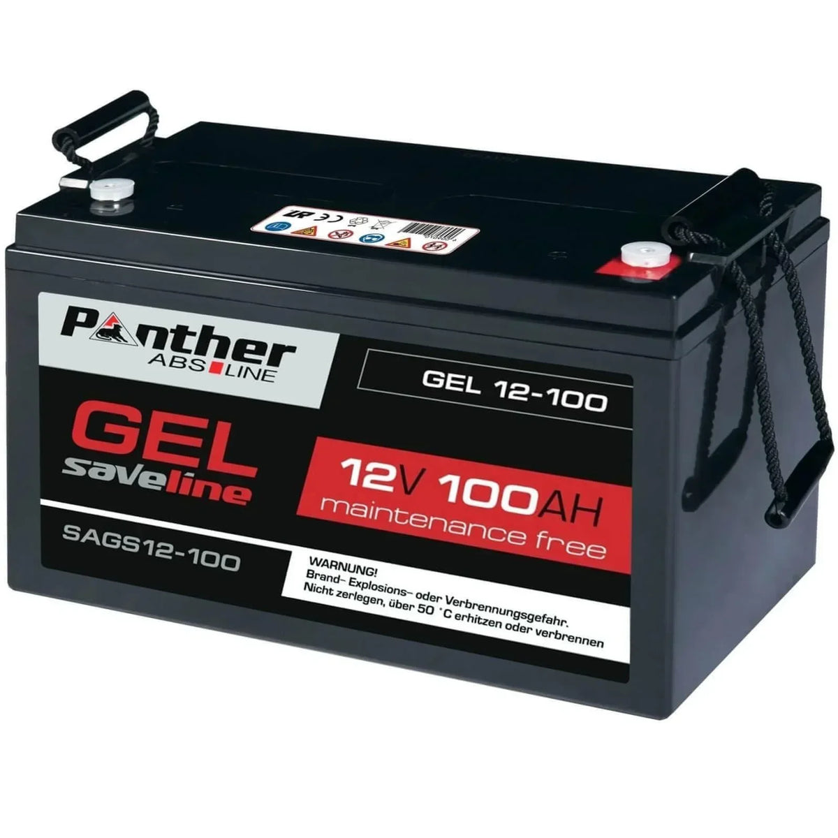 USV Batterie Panther saveline GEL 12V 100Ah Seite rechts