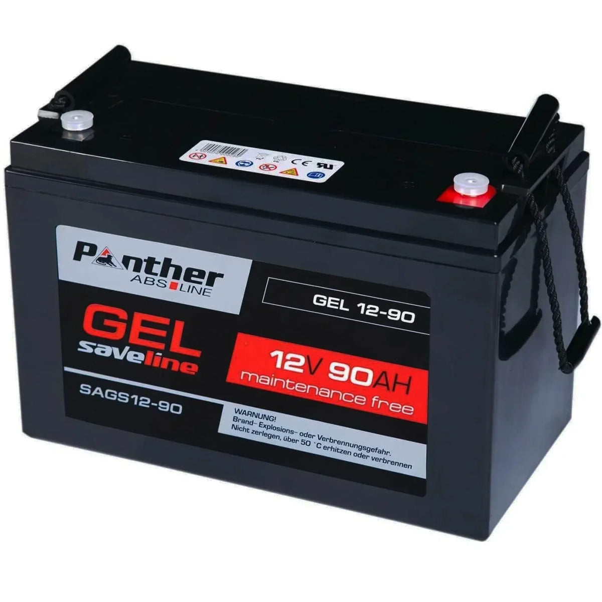 USV Batterie Panther saveline GEL 12V 90Ah Seite rechts