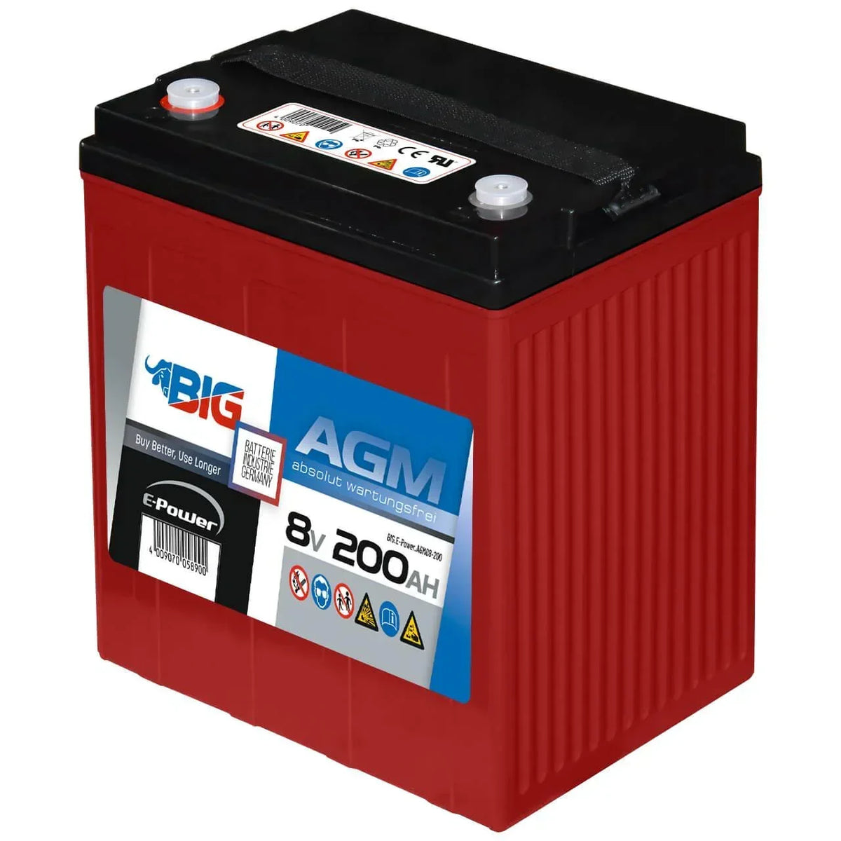 BIG E-Power AGM 8V 200Ah Versorgerbatterie