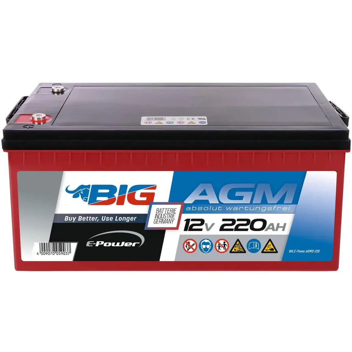 BIG E-Power AGM 12V 220Ah Versorgerbatterie