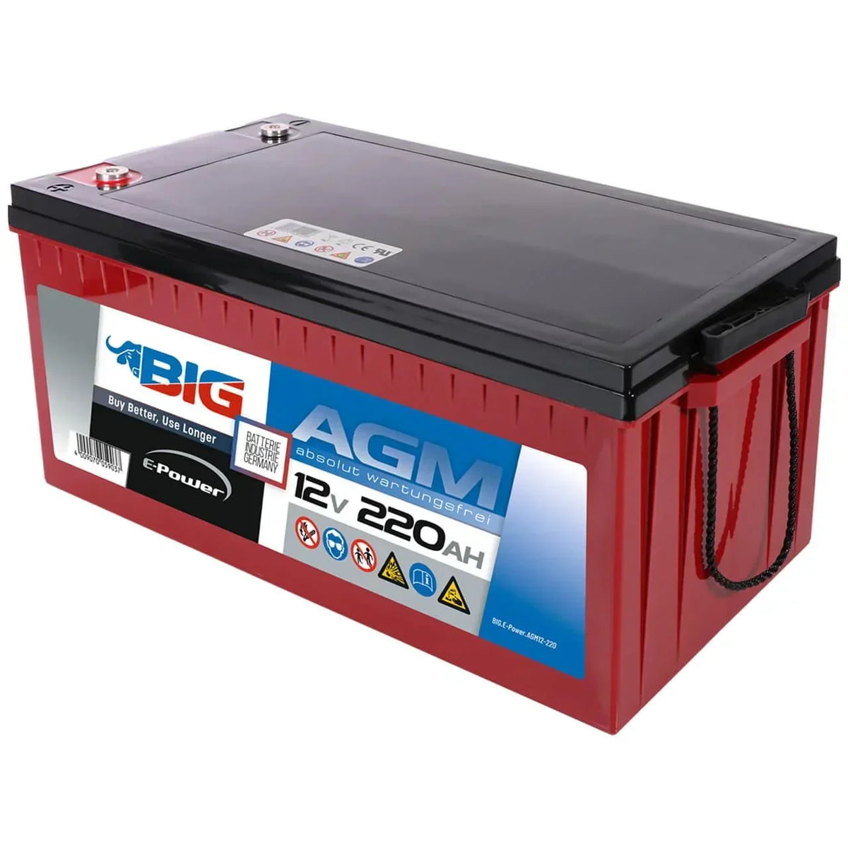 BIG E-Power AGM 12V 220Ah Versorgerbatterie