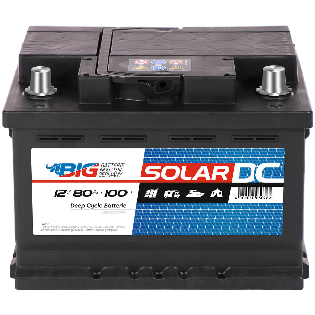 BIG Professional Solar DC 95502 12V 80Ah C100 Versorgerbatterie