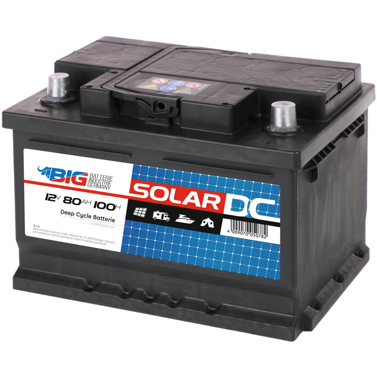 BIG Professional Solar DC 95502 12V 80Ah C100 Versorgerbatterie
