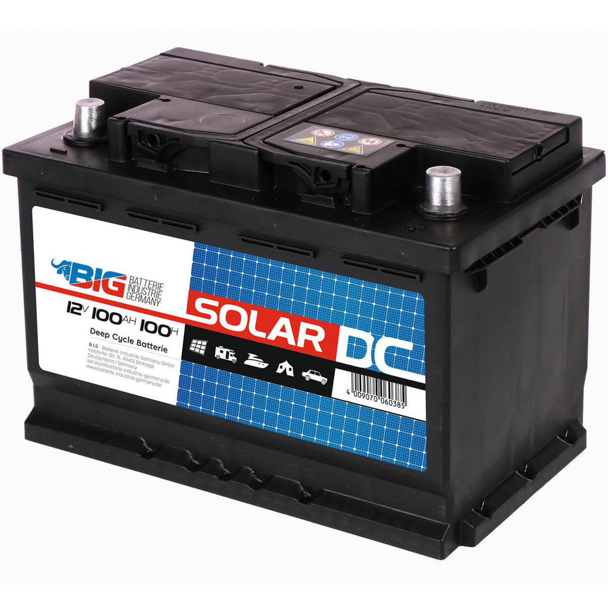 BIG Professional Solar DC 95602 12V 100Ah C100 Versorgerbatterie