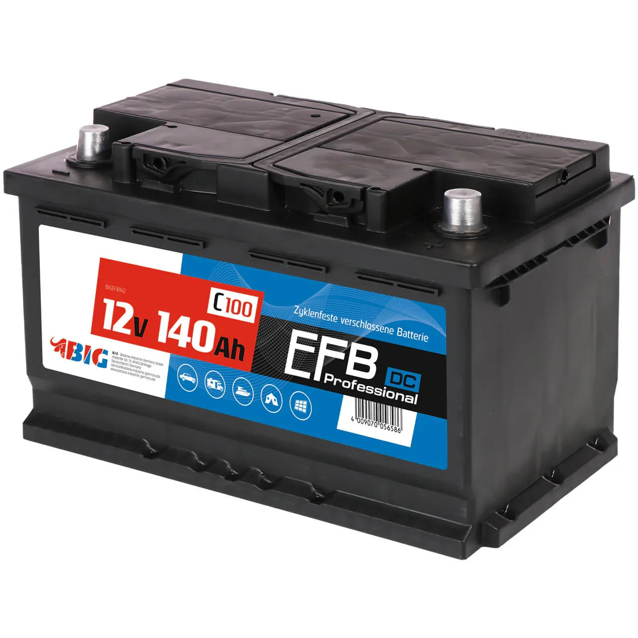 BIG Professional Solar DC EFB 12V 140Ah C100 Versorgerbatterie