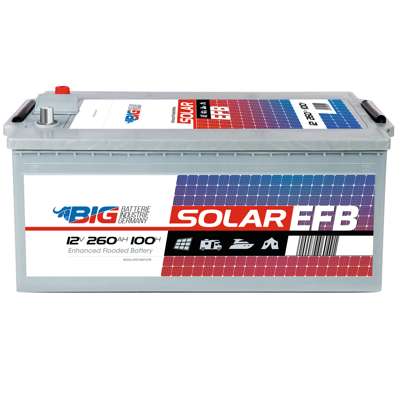 BIG Solar Professional EFB 12V 260Ah Versorgungsbatterie statt 240Ah
