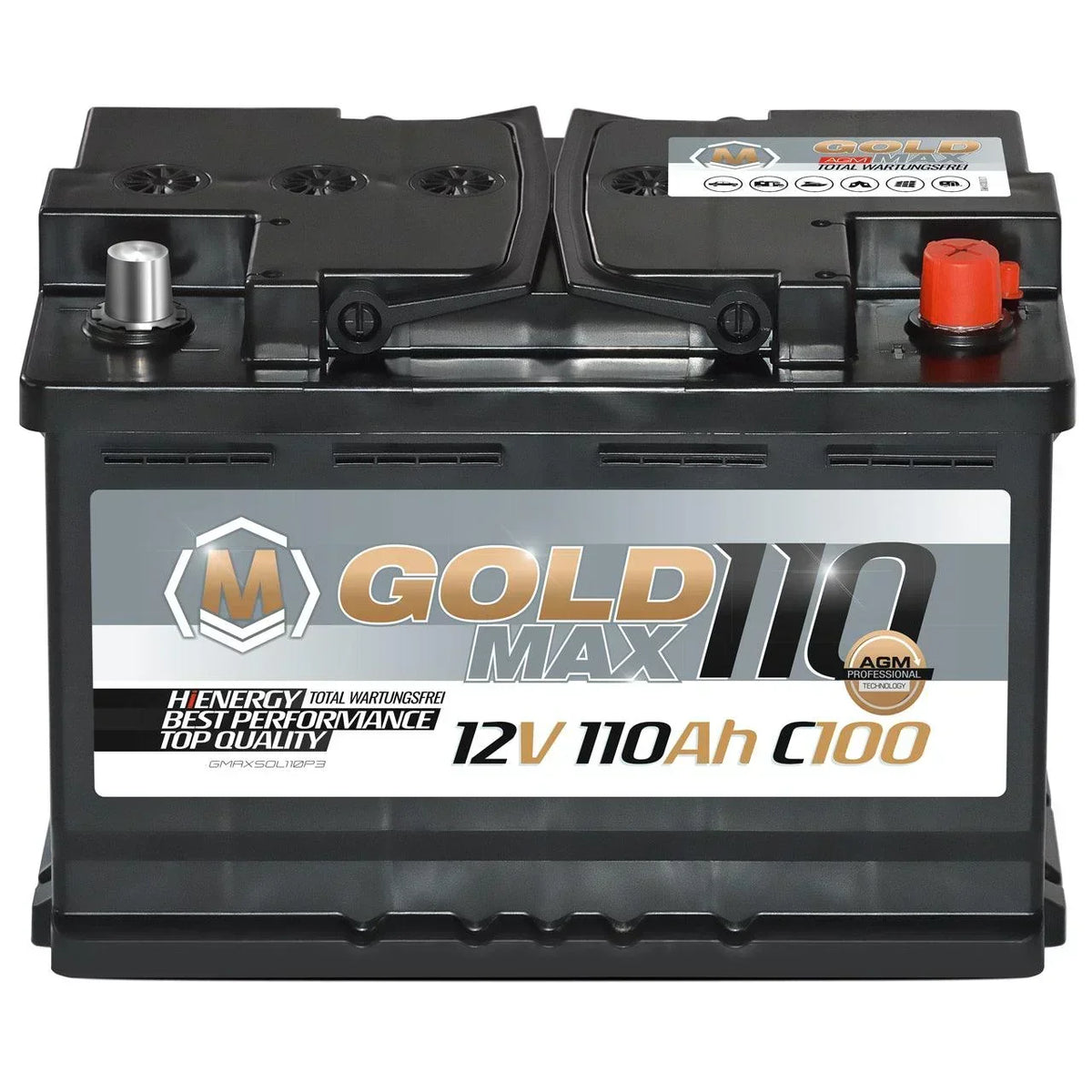 GoldMax AGM 12V 110Ah C100 Versorgerbatterie