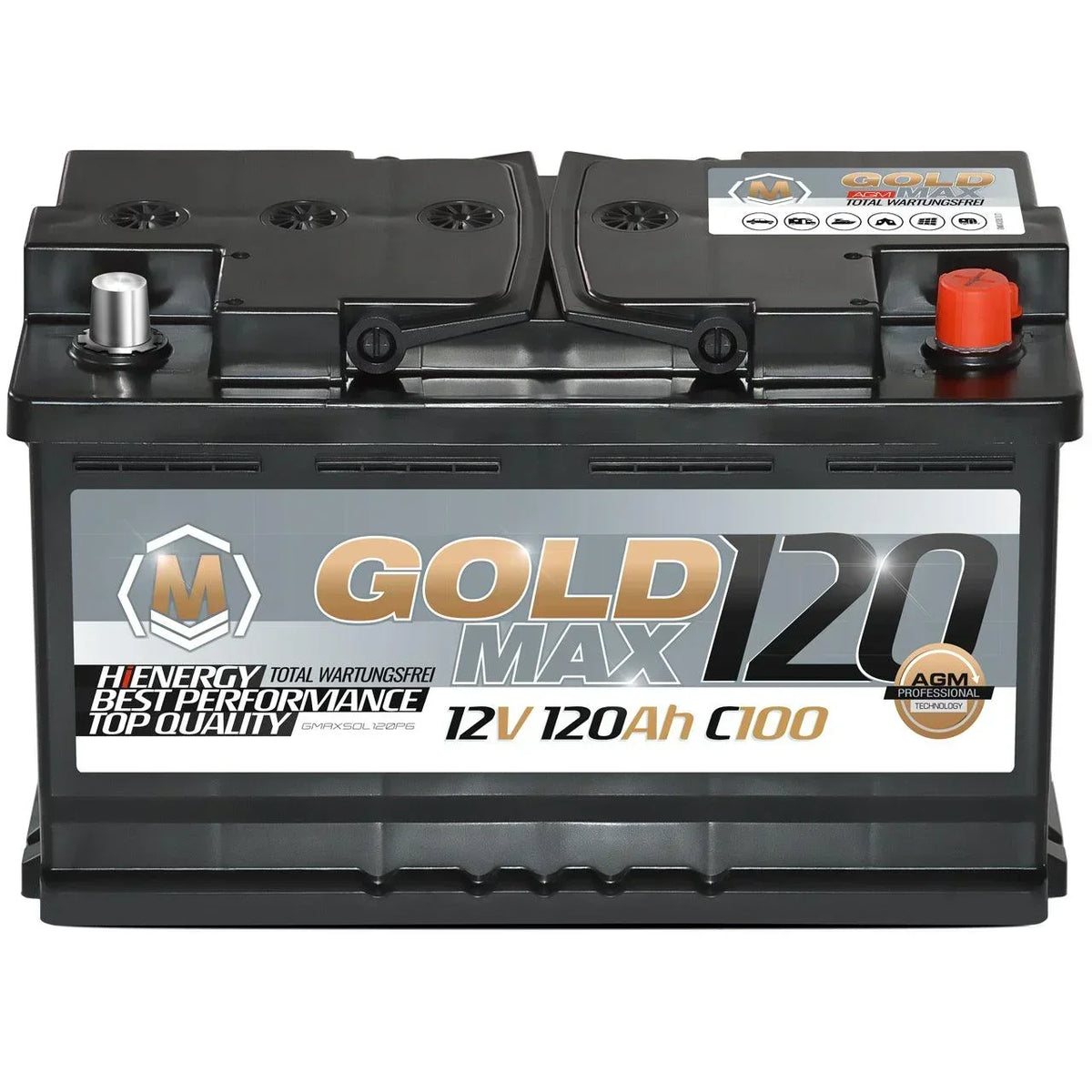 GoldMax AGM 12V 120Ah C100 Versorgerbatterie