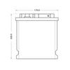 Versorgerbatterie Panther AGM 12V 105Ah technische Zeichnung Seite
