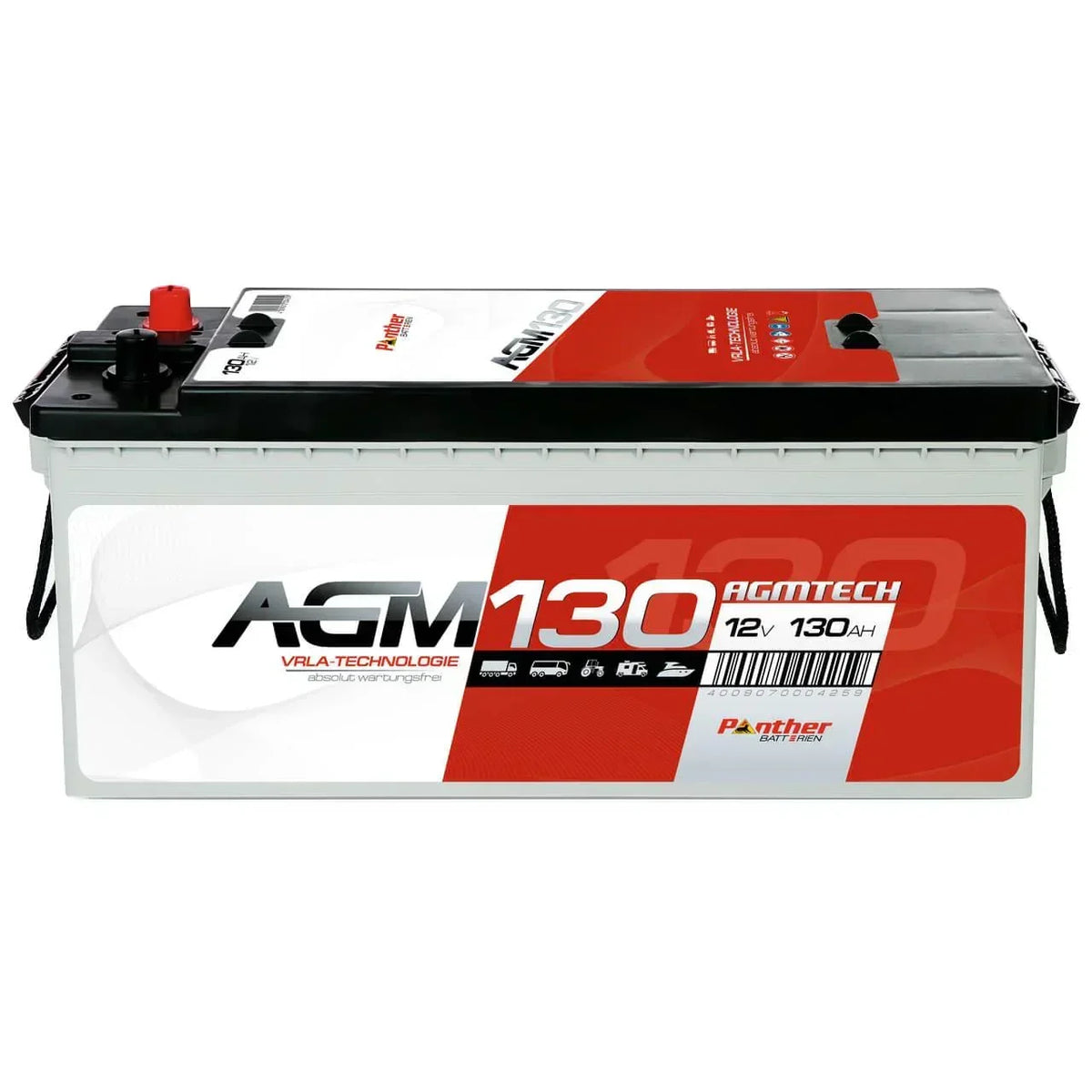 Versorgerbatterie Panther AGM 12V 130Ah Front