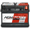Versorgerbatterie Panther AGM 12V 70Ah Front