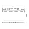 Versorgerbatterie Panther AGM 12V 70Ah technische Zeichnung Front