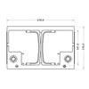 Versorgerbatterie Panther AGM 12V 70Ah technische Zeichnung oben