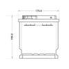 Versorgerbatterie Panther AGM 12V 80Ah technische Zeichnung Seite